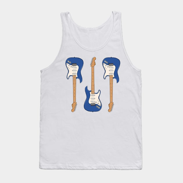 Triple Lake Placid Blue Stratocaster Tank Top by saintchristopher